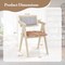 Walnut Wooden Mid-Century Accent Chairs with Leathaire Seat Cushions, Set of 2